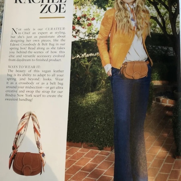 Rachel Zoe Crossbody Tan Convertible Hip Shoulder Vegan Leather Bag NEW - Picture 10 of 10